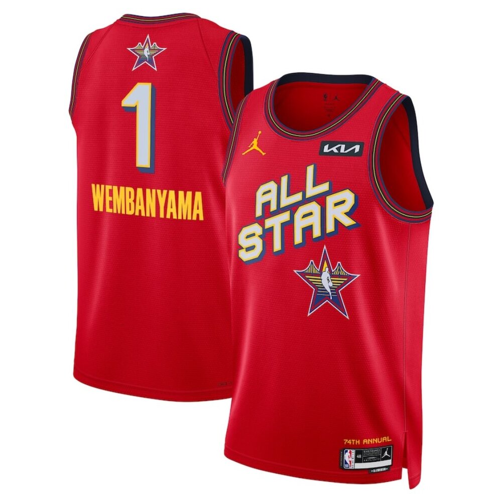 Mens Victor Wembanyama Red 2025 All Star Stitched Jersey